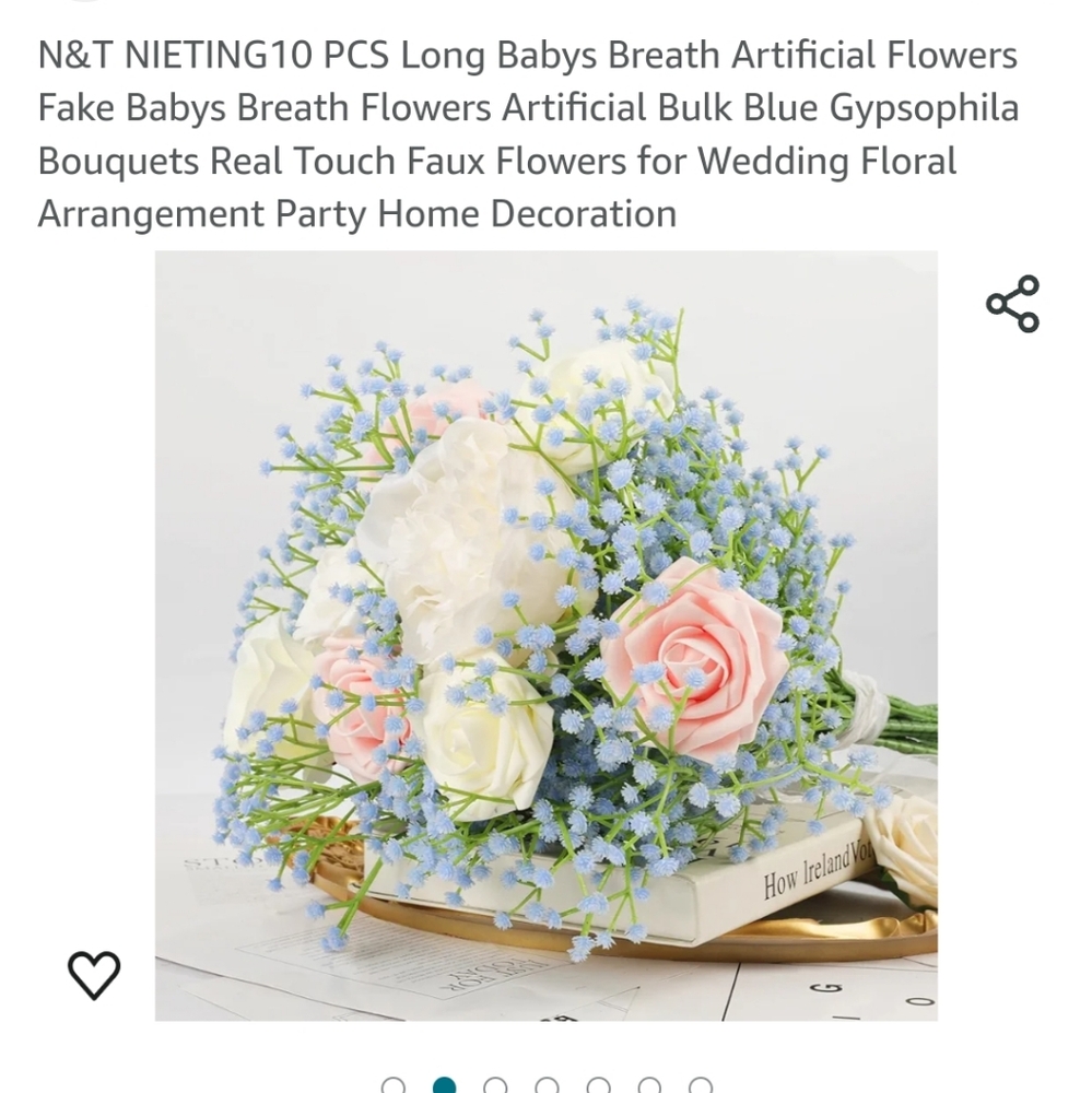 10 piece Baby Breath artificial flowers perfect for weddings centerpiece…